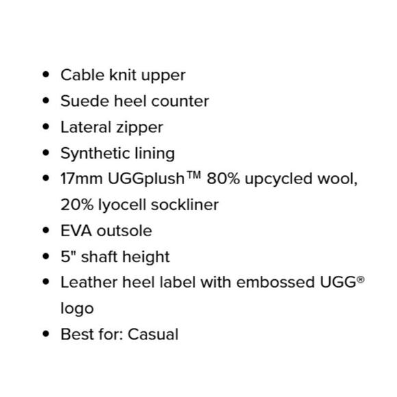 UGG Classic Ankle Boots Women's US 6 Beige Chunky Knit Side Zip NIB $180 - Picture 14 of 14